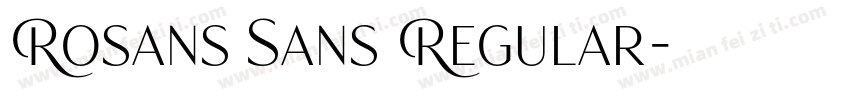 Rosans Sans Regular字体转换